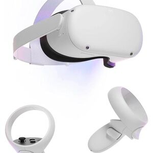 Oculus Quest 2 White VR Headset and Controllers